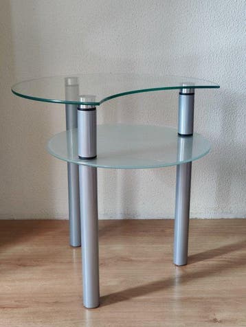 Tafel - Glas, Chroom - Design Glass Table
