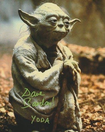 Star Wars - Signed by Dave Barclay (Yoda), Nieuw