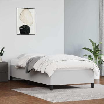 vidaXL Bedframe kunstleer wit 80x200 cm, Huis en Inrichting, Slaapkamer | Bedden, Verzenden, Nieuw