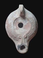 Oud-Romeins Terracotta, Stunning Olielamp - 98.5 mm