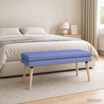 vidaXL Dubbel-laags bank Jeans Blauw 110 x 40 x 47 cm Stof, Verzenden, Nieuw