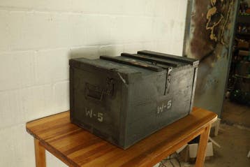 Kist - Grote militaire koffer - Vurenhout