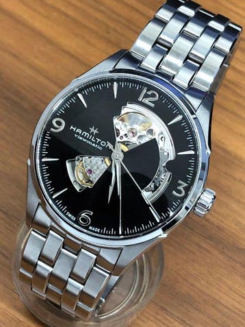Hamilton - Jazzmaster Open Heart - H327050 - Homme -, Nieuw