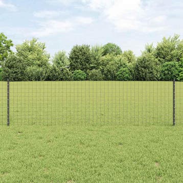 vidaXL ingegraven hekpalen 44 st Grijs 100 cm Gepoedercoat, Verzenden