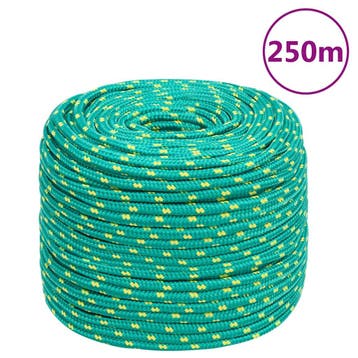 vidaXL Boottouw 8 mm 250 m polypropyleen groen, Verzenden, Nieuw