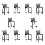 Set van 10 Leren barkrukken Revolt laag - Rancho Steel, Nieuw, Leer, Ophalen of Verzenden, 90 cm of meer