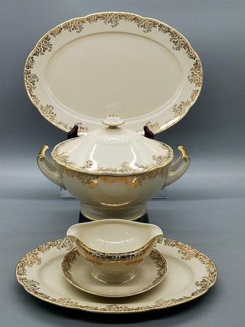 Eetservies - Elegantes Tirschenreuth Porzellan Servierset –, Antiek en Kunst