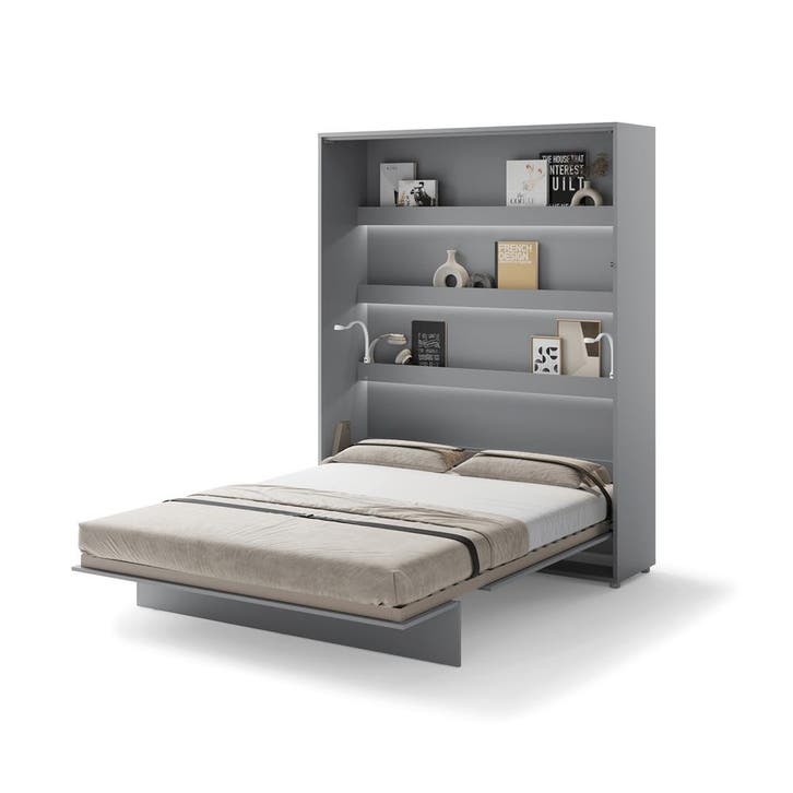 Lenart Bed Concept Verticaal Opklapbed 160x200 - Grijs, Huis en Inrichting, Slaapkamer | Bedden