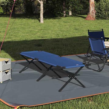 vidaXL Opvouwbaar Campingbed Blauw 193 x 69 x 45 cm Oxford, Caravans en Kamperen, Kampeeraccessoires, Verzenden, Nieuw