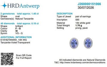 Ensemble de bijoux 2 pièces - 14 carats Or blanc - 2.66ct.