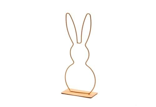 Metalen Frame Haas staand oor op voet Apricot 29 cm, Hobby en Vrije tijd, Knutselen, Nieuw