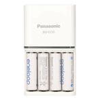 Panasonic BQ-CC55 lader + 4 Eneloop AA batteri met garantie, Ophalen of Verzenden, Gebruikt