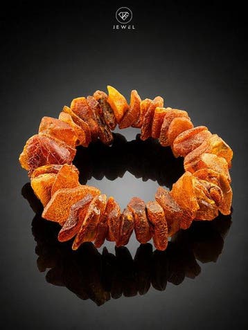 Ambre - Natural Baltic Amber Bracelet – Unpolished Cognac, Verzamelen