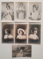 Vrouwen, kinderen, koppels - fotografische ansichtkaarten -, Verzamelen, Gelopen