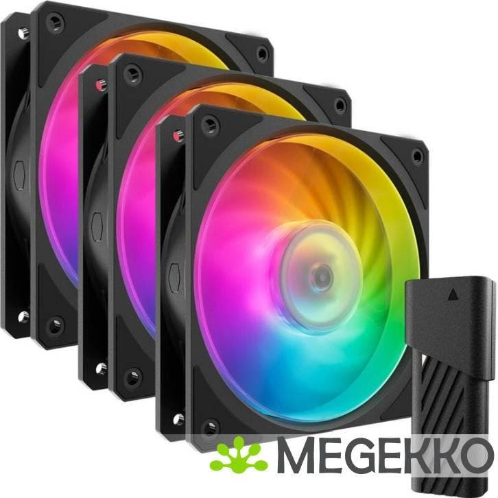 Cooler Master Mobius 120P ARGB 3-Pack Fan Kit, Computers en Software, Computerkoelers, Nieuw, Verzenden
