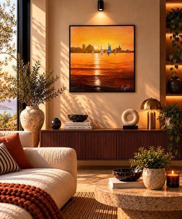 Mario Roig Vidal (1947) - Atardecer Dorado