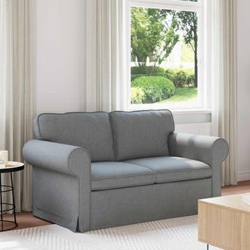 vidaXL bank / zetel Lichtgrijs 155 x 82 x 80 cm Stof, Verzenden