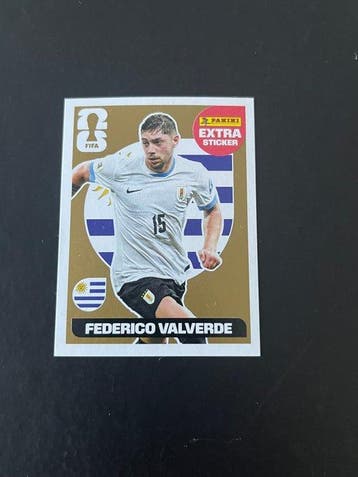 2026 Panini WM 2026 Extra Sticker, Valverde Gold + Mbappe, Nieuw