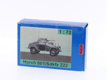 Schaal 1:72 Mars Horsch 801/Sdkfz 222 Panzer voertuig #4157, Hobby en Vrije tijd, Modelbouw | Auto's en Voertuigen, Ophalen of Verzenden