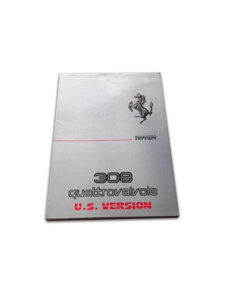 1983 FERRARI 308 GTS & GTB QUATTROVALVOLE INSTRUCTIEBOEKJE.., Autos : Divers, Modes d'emploi & Notices d'utilisation, Enlèvement ou Envoi