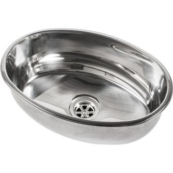 Inbouw Wasbak Ovaal 382x265x130mm Rvs, Ophalen of Verzenden, Nieuw
