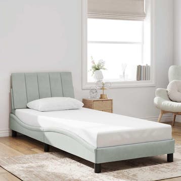 vidaXL Bedframe zonder matras Hanko 80x200 cm fluweel, Verzenden