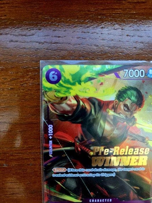 Bandai - 1 Card - One Piece - Roronoa Zoro, Hobby en Vrije tijd, Verzamelkaartspellen | Overige
