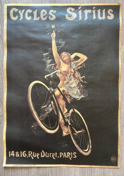 Gray - Cycles Sirius – Poster pubblicitario francese - Jaren, Antiek en Kunst, Kunst | Tekeningen en Fotografie