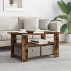 vidaXL Salontafel met lade Rook Eiken 77 x 55 x 42 cm, Verzenden, Nieuw