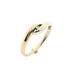 Jeunesse bicolor gouden ring met diamant; 0,02 ct, Handtassen en Accessoires, Ringen, 18 tot 19, Gebruikt, Overige kleuren, Ophalen of Verzenden