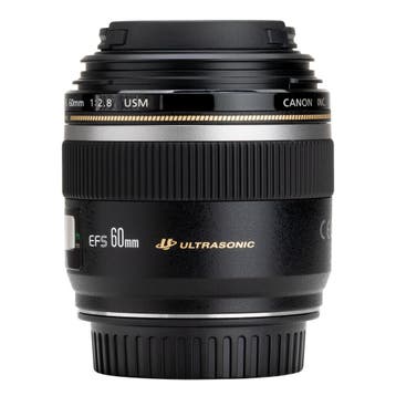 Canon EF-S 60mm f/2.8 macro USM met garantie, Ophalen of Verzenden, Gebruikt