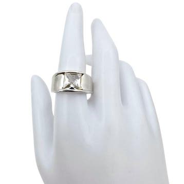Zonder minimumprijs - Ring Zilver - Witte Topaas