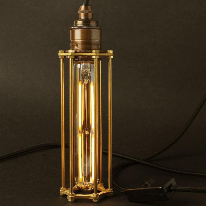 Hexagon Bronze Tafellamp, Huis en Inrichting, Lampen | Overige, Verzenden