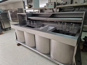 Gereviseerde Kiremko HR bakwand / friteuse 2x 3 manden + bkp, Ophalen of Verzenden
