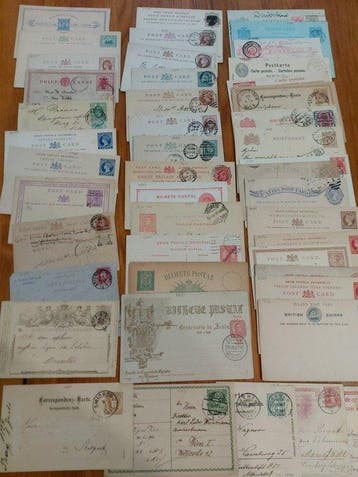 Wereld 1872/1922 - Wereldwijde poststukken / voorgedrukte, Gestempeld