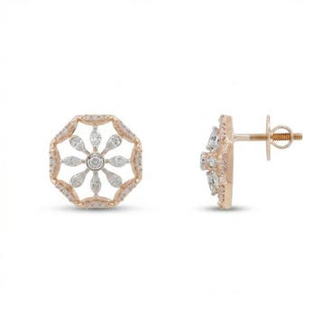 Oorbellen 18k rosegoud - 0.87ct. tw. Diamant (Natuurlijk) -, Nieuw