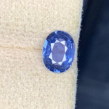 1 pcs Blauw, Violet Saffier - 1.03 ct - nternational Colored, Nieuw