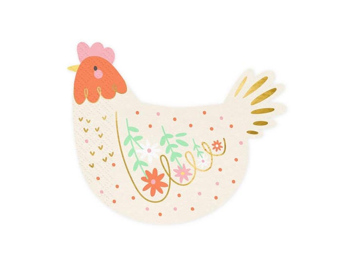 Servetten Haan 16cm 20st, Hobby & Loisirs créatifs, Articles de fête, Envoi