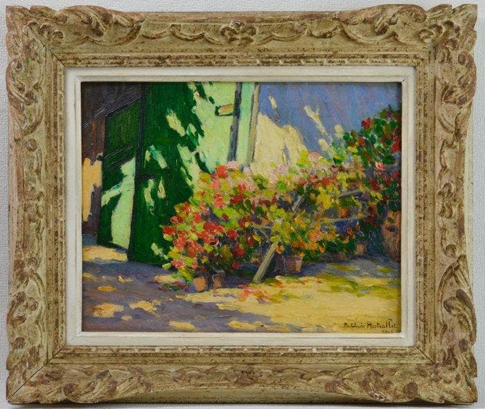 Paul-Louis Mestrallet ne en 1886. - Un coin de jardin., Antiek en Kunst, Kunst | Schilderijen | Klassiek