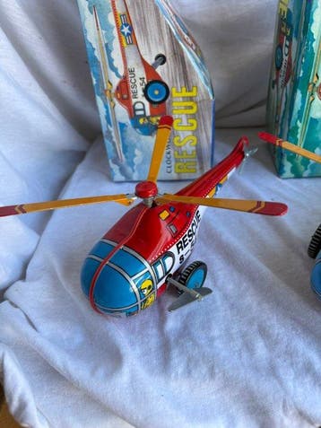 Set van 3 Vintage Blikken Rescue Helikopters MS 270 –