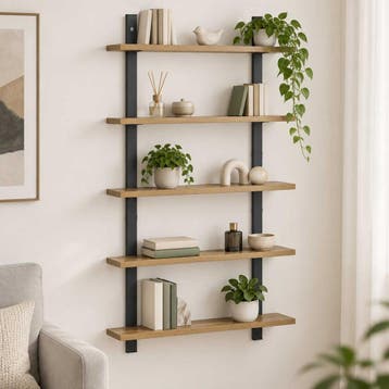vidaXL Wandplank Artisanaal eiken 60,5 x 13,5 x 102,5 cm, Verzenden