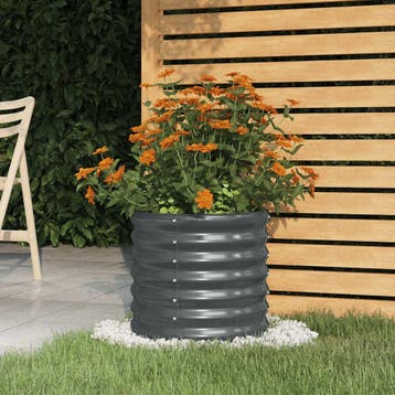 vidaXL Plantenbak 40x40x36 cm gegalvaniseerd staal, Tuin en Terras, Verzenden, Nieuw