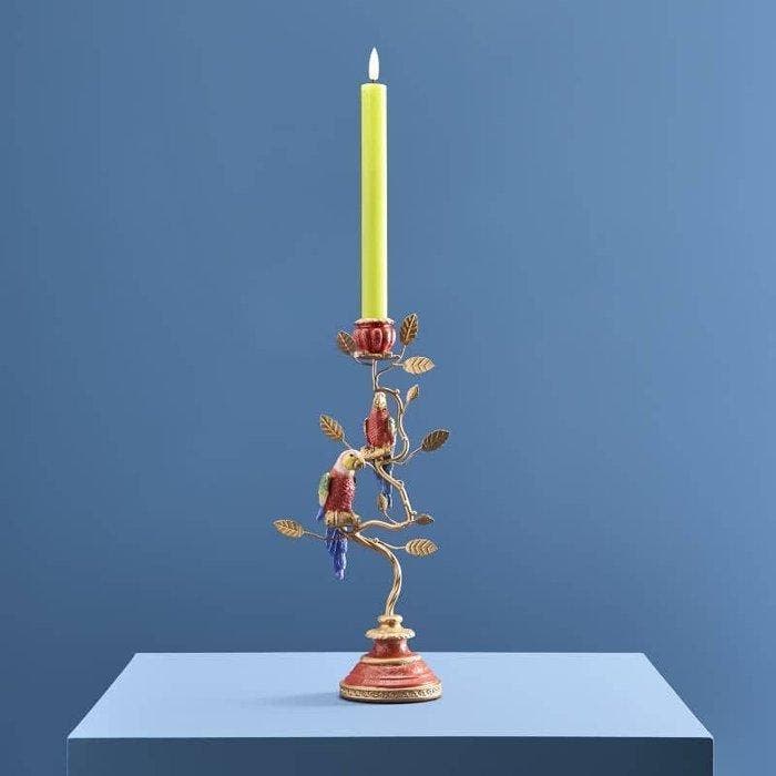 WERNS - Petit bougeoir XL 33 cm bougeoir colibri, peint à la, Antiek en Kunst, Kunst | Designobjecten