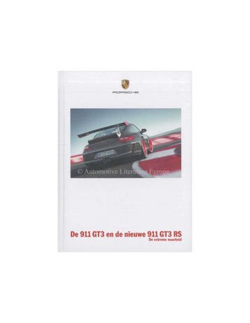 2010 PORSCHE 911 GT3 + RS HARDCOVER BROCHURE NEDERLANDS