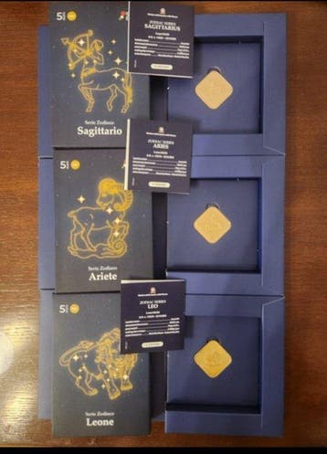Italië. 5 Euro 2024 Zodiaco (3 coins) (Zonder