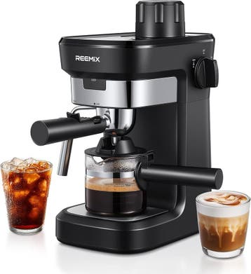 Reemix RVS Espressomachine | Tweede kansje | OP = OP, Stoompijpje, Verzenden, Espresso apparaat, Gemalen koffie