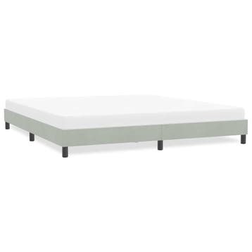 vidaXL Bedframe zonder matras 180x210 cm fluweel lichtgrijs, Huis en Inrichting, Slaapkamer | Bedden, Verzenden, Nieuw