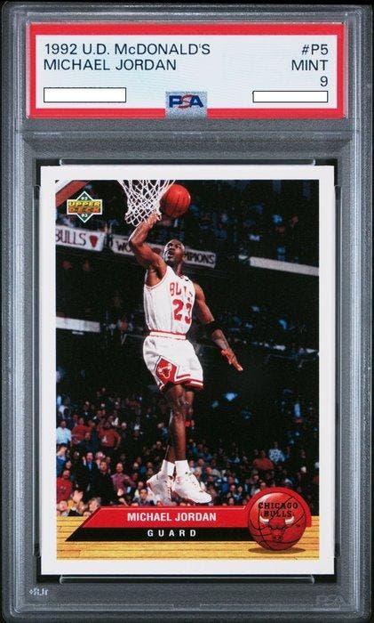 1992 Upper Deck McDonalds Michael Jordan # P5 Graded card -, Collections, Autocollants