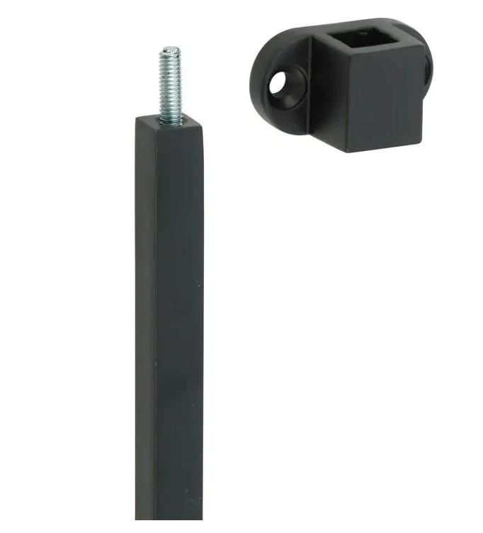 Verlengset ovaal voor espagnolet mat zwart, Doe-het-zelf en Bouw, Deuren en Vliegenramen, Nieuw