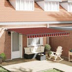 vidaXL Zonneschermstof met Oranje en bruin 400 × 350 cm, Tuin en Terras, Zonneschermen, Verzenden, Nieuw